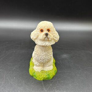 Swibco Mini Bobble Head Bichon Frise Dog Figurine 3" Resin MBHD3 Decor Accent